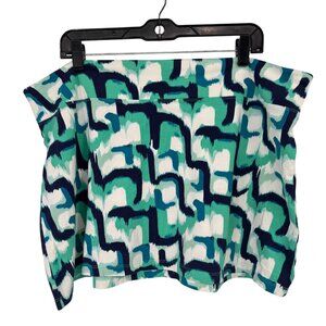 Patagonia Womens Organic Cotton Blend Abstract Print skort Skirt shorts size XL